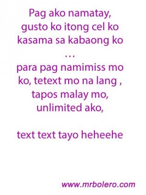 Tagalog pass the message game sample message